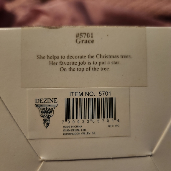 Vintage Snowflake Fairies "Grace" by Dezine - Picture 2 of 7